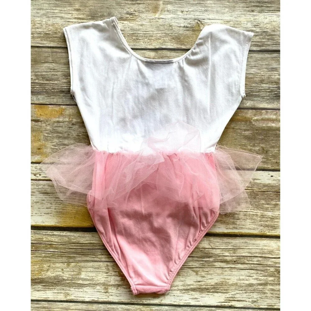 The Disney Store Girls Minnie Mouse Bodysuit Ballerina TuTu Bows‎ Flowers 6 / 7